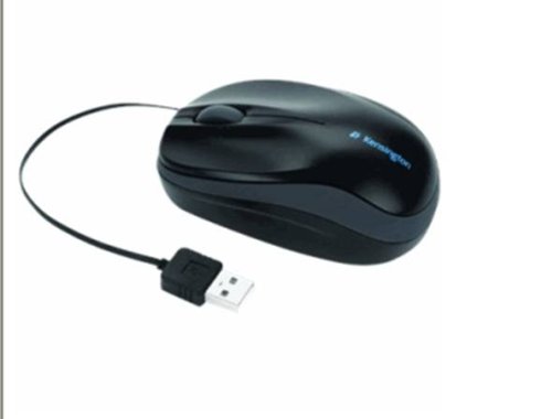 Kensington Pro Fit Retractable Mobile Mouse for Mac or PC (Black)