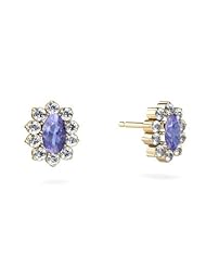 Genuine Tanzanite 14kt Yellow Gold Earrings