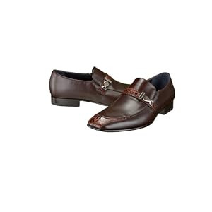 Mezlan '3290' Vamp Strap Loafers Mens - Brown by Mezlan
