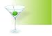 Tropical Cocktail - Illustration of Martini Glass with Olive - 24
