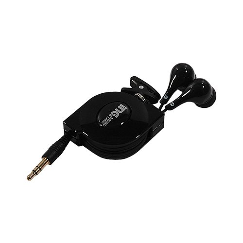 inG SOUNDLABO インナーステレオヘッドホン コードリール BK S1500