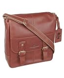 Tommy Bahama Journey Leather Laptop Messenger Bag Black