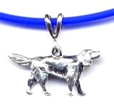 18' Blue Irish Setter Necklace Sterling Silver Jewelry