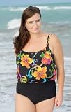 Longitude Polynesia Plus Size Blouson Swimsuit - Women's Swimsuit Plus Size Swimsuits