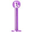 14 Gauge Light Purple Electro Titanium Labret Monroe -3/8"