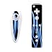 Blue Neon Flames Design Nintendo Wii Nunchuk + Remote Controller Protector Skin Decal Sticker