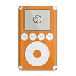 Solid Orange Design iPod 3G Protective Decal Skin Sticker