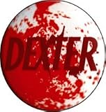 Dexter - Blood Spatter with Red Logo on White - 1 1/2