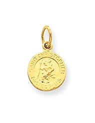 14k Gold Saint Christopher Medal Charm