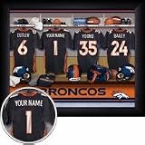 Denver Broncos NFL Customized Locker Room 11 x 14 Photograph - Black Frame