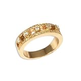 14k Yellow Gold Diamond Anniversary Wedding Ring / Band Size 7 (HI, SI-I, 0.48 carat0