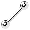 10 Gauge STEEL BARBELL Tongue Ring 1/2" 6mm