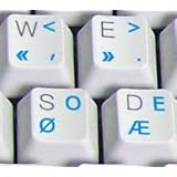 Dvorak Programmer Transparent with Blue Lettering Keyboard Stickers for Laptops Desktop Computers Keyboards