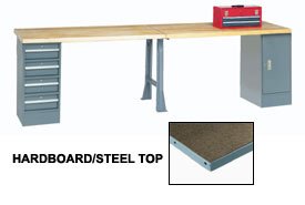 120 X 30 Extra Long Bench Hardboard Steel Top