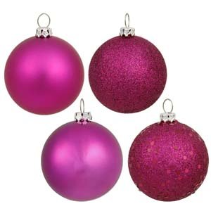 Assorted Finish 2.75 Inch Ornaments - Set of 20