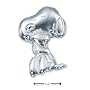 Sterling Silver Peanuts Snoopy With Woodstock Charm