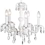 Pink Chateau Chandelier With Ivory Rose Net Flower Shade