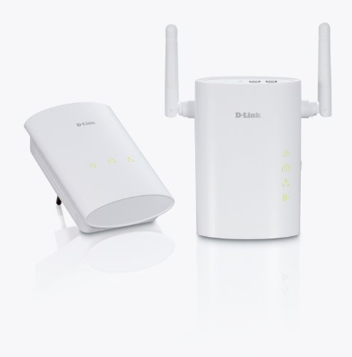 D-Link DHP-W307AV/B 200 MBPS PowerLine Homeplug with Wireless N Access Point Starter Kit