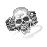 Oxidized Skull Ring