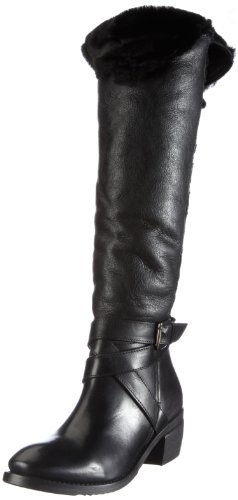 Buffalo London 1003 W 03 COW MONTONE 121282, Damen Stiefel, Schwarz (BLACK 01), EU 39