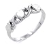 Sterling Silver Polished Hugs And Kisses Ring -Size 7