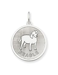 Sterling Silver Beagle Disc Charm QC2672"
