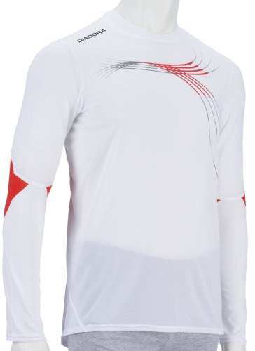 Diadora Running L/S Laufshirt (Mesh), Gr&ouml;&szlig;e XL, wei&szlig; Preisvergleich