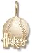Nebraska Cornhuskers Solid 10K Gold ''HUSKERS'' Baseball Pendant