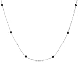 14k White Gold Black Diamond Station Necklace (2 cttw), 20