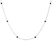 Jewelry : 14k White Gold Black Diamond Station Necklace (2 cttw), 20"