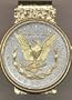 Reverse Morgan Silver Dollar (1878 - 1921) Two Tone U.S. Coin Hinged Money Clip