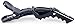 Hair Tamer Black Croc Hair Styling Clips - 6 Pack
