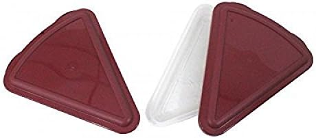 Pie &amp; Pizza Slice Container, Maroon, 1" Deep, 2Pack