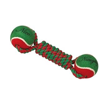 Set A Shopping Price Drop Alert For Zanies Christmas Holiday Naughty & Nice Tennis Ball Rope Tug Dog Toy 10.25