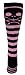 MOXY Socks Skater Skull Knee-High Striped Deadlift Socks