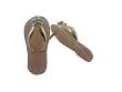 Pink Mother Of Pearl Flip Flop Plumeria Strap Sandal Earrings, 14k Gold