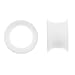 Urban Body Jewelry Pair of 0 Gauge (8mm) White Silicone Flexible Thin Ear Skins Plugs Tunnels (SIL040)