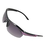 Unisex Blk Purple Plastic Arms Frame Sports Sunglasses