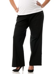 Motherhood Maternity: Plus Size Secret Fit Belly(tm) Twill Maternity Pants