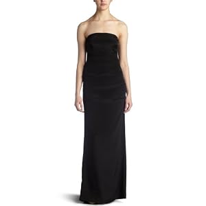 Nicole Miller Women’s Strapless Crepe De Chine Dress