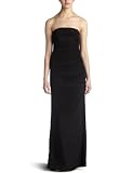 Nicole Miller Women's Strapless Crepe De Chine Dress