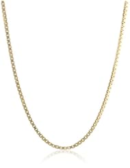 10K Gold 1mm Box Chain Necklace, 16"