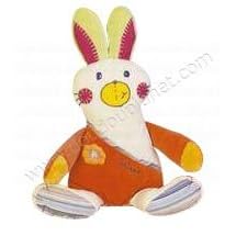 Takinou Large Patchwork Rabbit Rattle