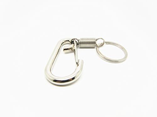 DWGEAR EDC Outdoor 1pcs Stainless Steel EDC Buckle Quickdraw Clip Key Chain with Split Ring