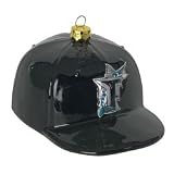 Florida Marlins Team Glass Baseball Hat 4 Ornament