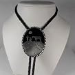 Praying Cowboy Black Enamel Religious Bolo Tie