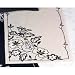 Black Floral on White Table Runner Crewel Embroidery Kit