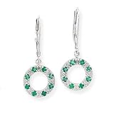 10kw Emerald and Diamond Earrings E.35 D.01