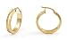 Jewelry : 14k Yellow Gold Satin Hoop Earrings