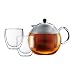 Bodum Assam Teapot 51 Oz W/bonus Glasses